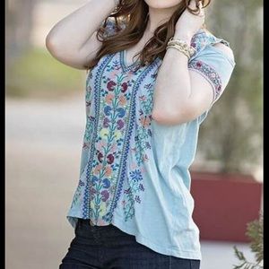 Johnny Was Cold Clover T shirt New with tag